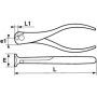 PINCE COUPANTE EN BOUT BI-MATIERE 160 MM - SAM 230-16G