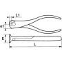 PINCE COUPANTE EN BOUT BI-MATIERE AVEC RESSORT 160 MM - SAM 230-R16G