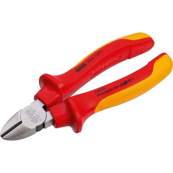 PINCE COUPANTE DIAGONALE ELECTRICIEN 1000 VOLTS 160 MM - SAM 234-16TI