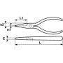 PINCE BEC PLAT BI-MATIERE 160 MM - SAM 236-16G