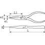 PINCE BEC PLAT BI-MATIERE AVEC RESSORT 160 MM - SAM 236-R16G