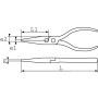 PINCE BEC DEMI ROND DROIT BI-MATIERE 160 MM - SAM 237-16G
