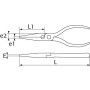 PINCE BEC DEMI ROND DROIT ISOLEE 200 MM - SAM 237-20TI