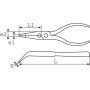 PINCE BEC DEMI ROND COUDE BI-MATIERE 160 MM - SAM 239-16G