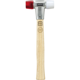 MASSETTE AVEC EMBOUTS EN ACETATE BLANC ET ROUGE DIAMETRE 30 - SAM 325-30