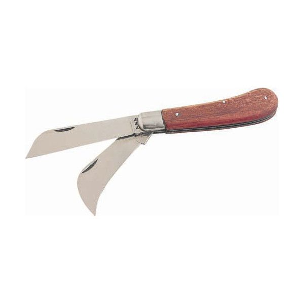 COUTEAU POUR ELECTRICIEN 2 LAMES DONT UNE SERPETTE 70 MM - SAM 371