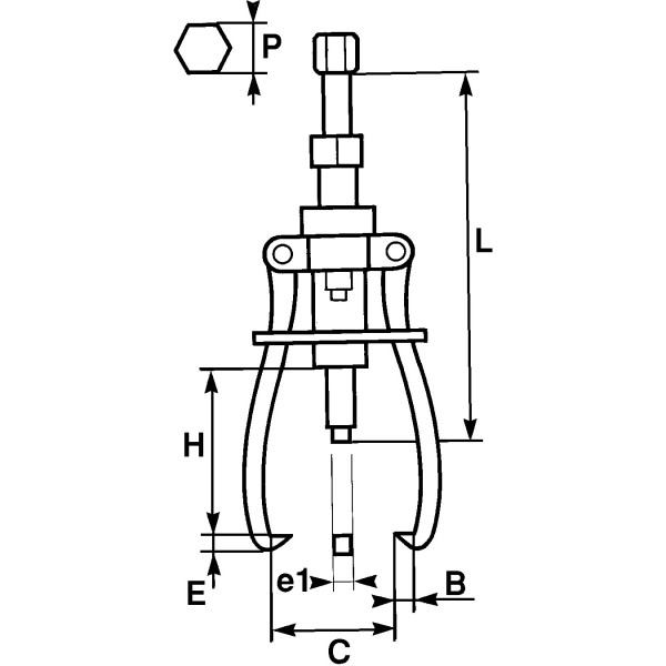 SAM OUTILLAGE-Extracteur à vis à pas différentiel + 6 griffes -485-1J3