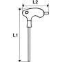 CLE MALE POIGNEE EN L 6 PANS 3 MM - SAM 60-PT3