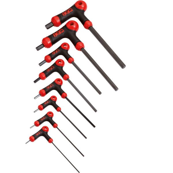 CLE MALE 6 PANS A POIGNEE EN L DE 2 A 10 MM - JEU DE 8 - SAM 60-PTJ8