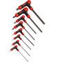 CLE MALE 6 PANS A POIGNEE EN L DE 2 A 10 MM - JEU DE 8 - SAM 60-PTJ8