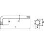 CLE MALE LONGUE COUDEE TORX T20 - SAM 66-20L