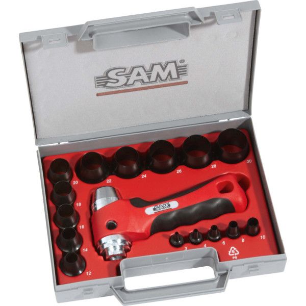 DECOUPE-JOINTS 3 A 30 MM - POIGNEE CONFORT - COFFRET DE 16 - SAM 694-C-16-N
