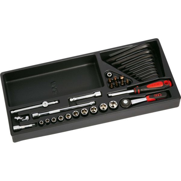 MODULE ABS 1/3 DE 34 OUTILS 1/4'' 6 PANS EN MM - SAM 73-R34M