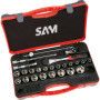 DOUILLES ET ACCESSOIRES 1/2'' EN MM - COFFRET DE 25 - SAM 75-SH25