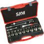DOUILLES ET ACCESSOIRES 1/2'' EN MM - COFFRET DE 27 - SAM 75-SH27A