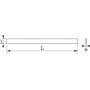 REGLET SEMI-RIGIDE 2000 MM EN ACIER GRADUATION UNE FACE - SAM 781-20R