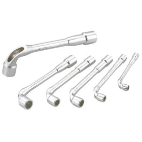CLE A PIPE DEBOUCHEE 6/6 PANS DE 7 A 17 MM - JEU DE 6 - SAM 94-SDJ6
