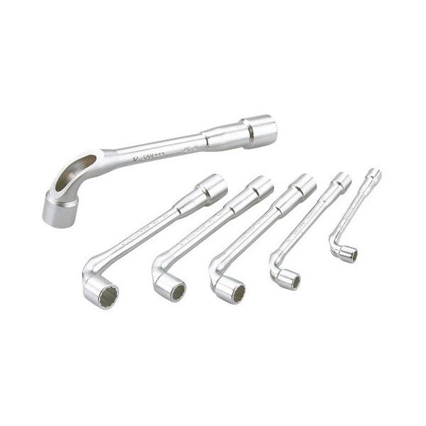 CLE A PIPE DEBOUCHEE 6/6 PANS DE 7 A 17 MM - JEU DE 6 - SAM 94-SDJ6
