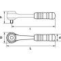 CLIQUET 3/4'' A INVERSION CENTRALE 167 MM - SAM C-150