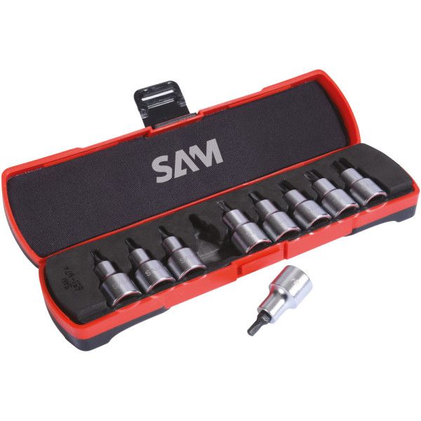 DOUILLE TOURNEVIS EMPREINTE TORX DE 20 A 60 - COFFRET DE 9 - SAM CDSTX-1