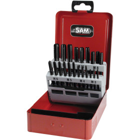 TARAUD COBALT 7 JEUX DE 3 - M3 4 5 6 8 10 12 - EN COFFRET - SAM CTF-22