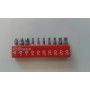 EMBOUT VISSAGE POUR MATERIAUX DURS POZIDRIV - TORX - JEU 10 - SAM E-910J10