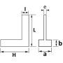 EQUERRE A CHAPEAU 90° 155X100 MM PRECISION CLASSE 2 - SAM E2-150