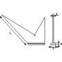 EQUERRE DOUBLE ONGLET A CHAPEAU 200 MM - SAM E6-200