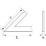 EQUERRE SIMPLE A 45° 150X100 MM PRECISION CLASSE 2 - SAM E7-150