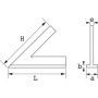 EQUERRE A CHAPEAU A 45° 150X150 MM PRECISION CLASSE 2 - SAM E8-150