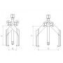 EXTRACTEUR 2 BRAS POUR PETITE MECANIQUE - 1 TONNE - SAM EX-902N