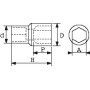 DOUILLE COURTE 3/8'' 6 PANS 13 MM - SAM JH-13