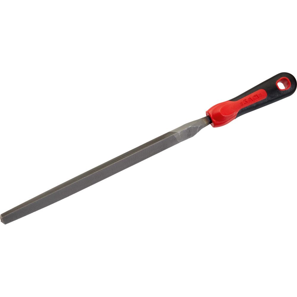 Lime Triangulaire Douce KS Tools 157.0415 - Longueur 200 Mm, Pour Métaux, Bois, Plastique, Poignée Ergonomique