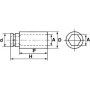 DOUILLE A CHOCS 3/4'' LONGUE 6 PANS DE 30 MM - SAM NC-30-L