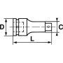 RALLONGE CHOCS 3/4'' 330 MM - SAM NC-300