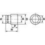 DOUILLE IMPACT 3/8'' COURTE 6 PANS DE 10 MM - SAM NJ-10