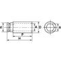 DOUILLE A CHOCS LONGUE 1'' DE 33 MM - SAM NM-33-L