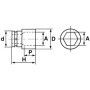 DOUILLE A CHOCS 1/2'' COURTE 6 PANS DE 36 MM - SAM NS-36
