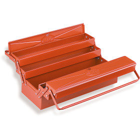 BOITE A OUTILS METALLIQUE VIDE - 5 CASES - L 550 MM - SAM SAM-594-SBV