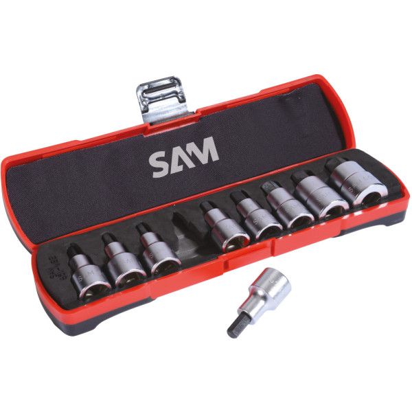 DOUILLE TOURNEVIS 6 PANS 1/2'' - COFFRET DE 9 - SAM SC-J9BOX