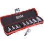 DOUILLE TOURNEVIS 6 PANS 1/2'' - COFFRET DE 9 - SAM SC-J9BOX