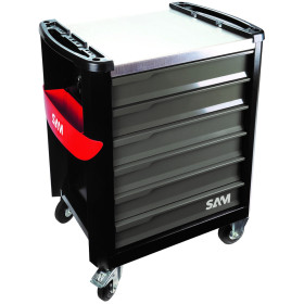 SERVANTE 30N - 6 TIROIRS - GRISE - PLATEAU ACIER GALVANISE - SAM SERVI-630NG