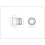 DOUILLE DEBOUCHEE 1/2'' 6 PANS CHROMEE SURFACE DRIVE 19 MM - SAM SHS-19