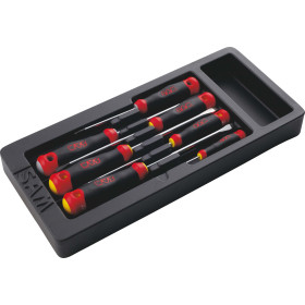 MODULE ABS 1/3 DE 7 TOURNEVIS BI-MATIERE FENTE ET PHILLIPS - SAM T-PJ7M
