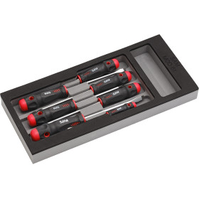 MODULE MOUSSE 1/3 DE 7 TOURNEVIS FENTE ET PHILLIPS - SAM TA-PJ7MM