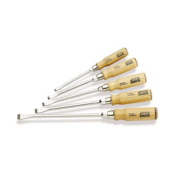 TOURNEVIS BOIS FENTE MECANICIEN - JEU DE 5 - SAM TW-MJ5
