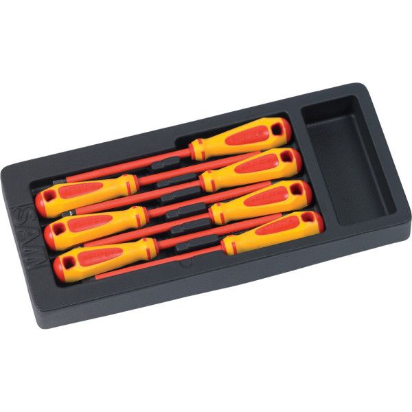 MODULE ABS 1/3 DE 7 TOURNEVIS ISOLES 1000 V FENTE - POZIDRIV - SAM ZTB-PZJ7M