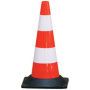 Cone plastique 50cm pied caoutchouc 1,850kg