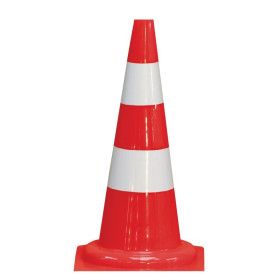 Cone plastique fluo 50cm pvc retro classe 2 1,100kg