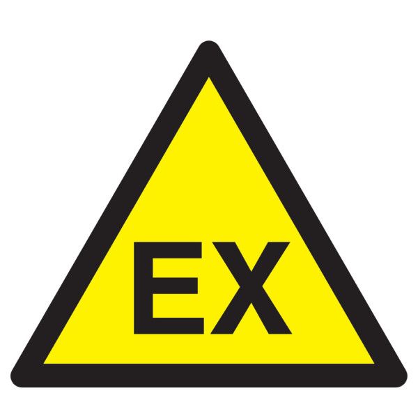 Danger atmosphere explosive 300x300x300mm